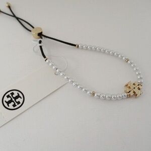 TORI BURCH - Textured Rope Logo Slider Bracelet